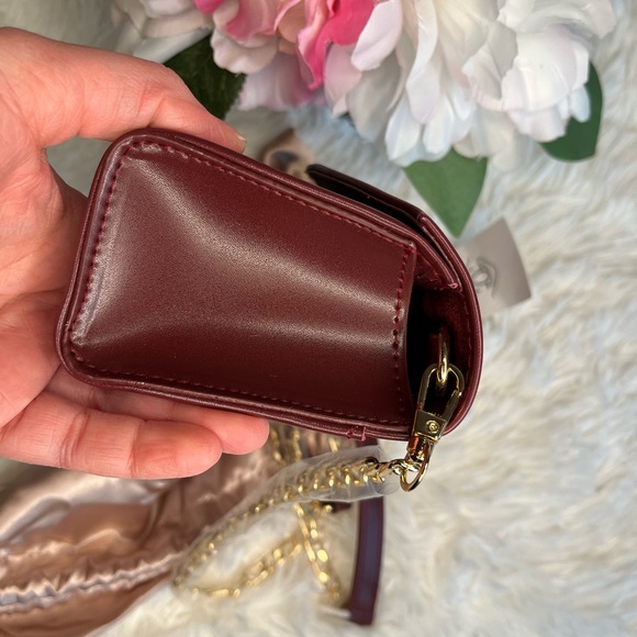 NWT Glass Ladder & Co Jackie crossbody in maroon - Picture 7 of 10